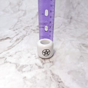 Ceramic witchcraft candle holder, used in spell crafting