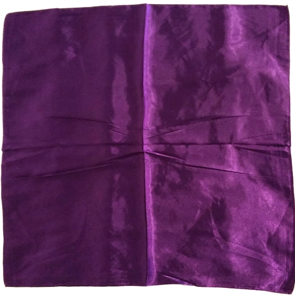 Altar cloth, tarot cloth, purple satin, 20" x 20" (approx. size), #11411