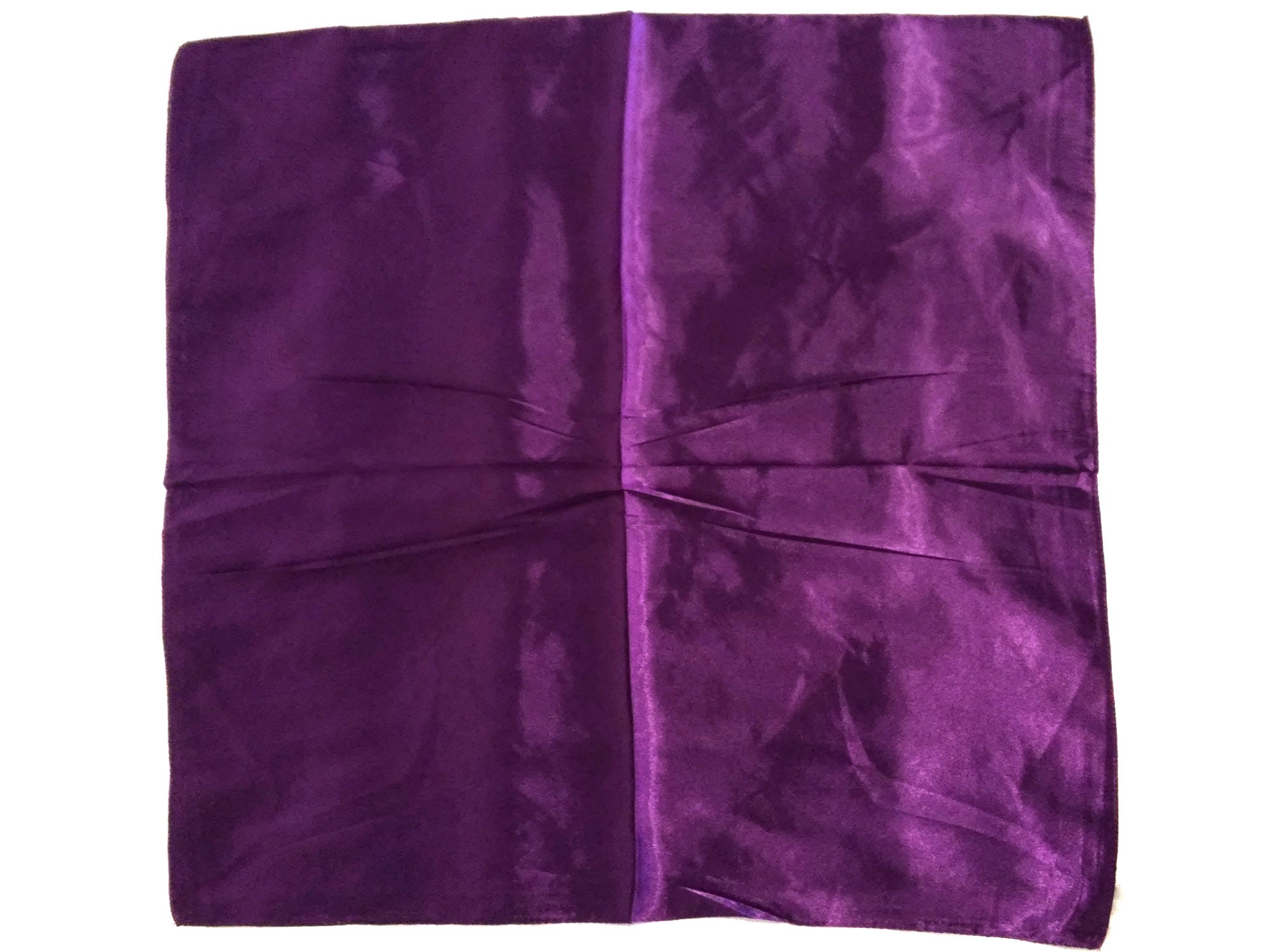 Altar cloth, tarot cloth, purple satin, 20" x 20" (approx. size), #11411