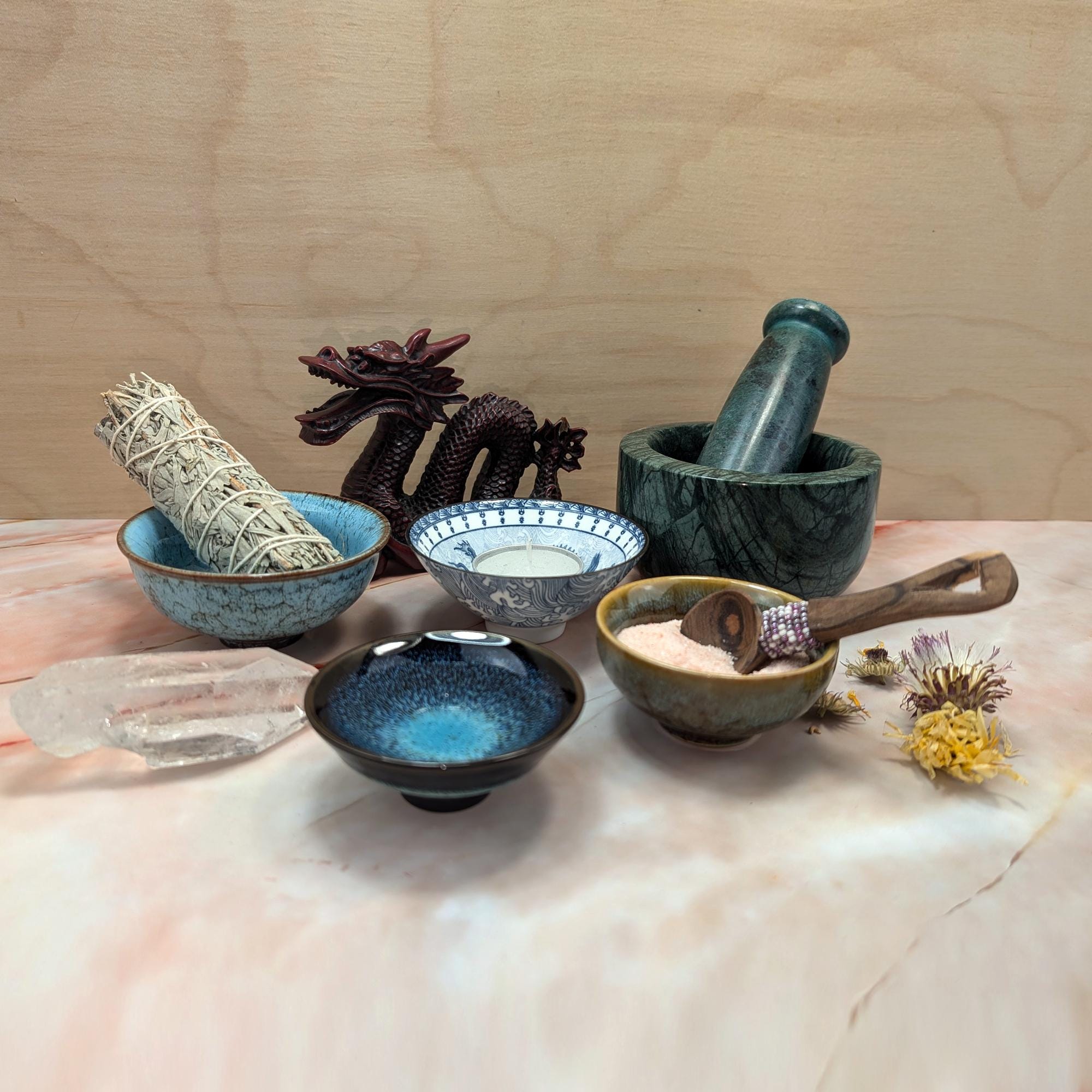 Altar Bowl, Offering Dish, Ritual Bowl for Water, Sand, Loose Herbs and ...