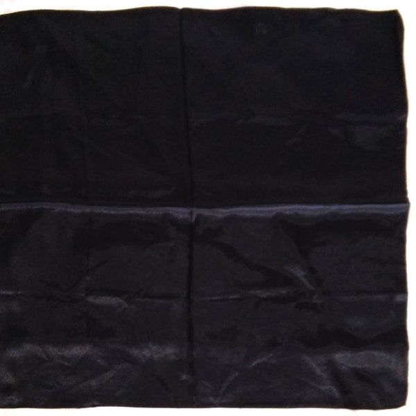 Altar cloth, tarot cloth, black satin, 23" x 23" (approx. size), #11234