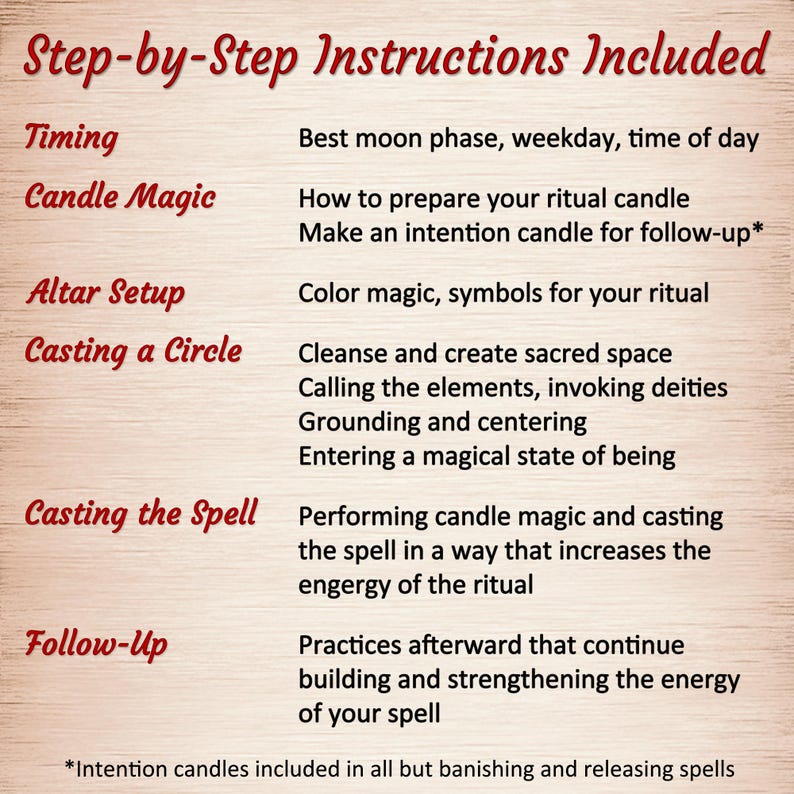 Mini Intention Spell Kit: Beginner Witch Ritual With Instructions - Etsy