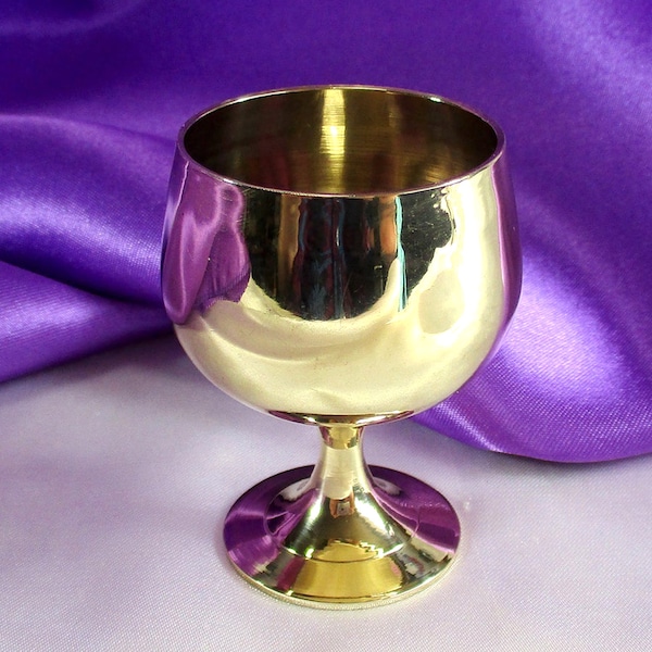 Mini vintage altar chalice, 2" tall, cordial size wine goblet, #20270