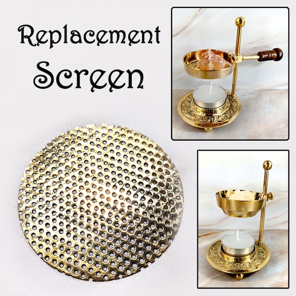 Replacement screen for brass resin and loose incense burner, oil warmer and wax melt