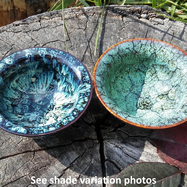 Altar bowl, smudge pot or offering dish for water, loose herbs or incense for ritual, approx. 3-1/2" diameter