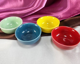 Elemental Altar Bowls – Red, Blue, Green, Yellow Offering Bowl or Ritual Dish – Mini Altar Bowl, Smudge Pot, Small Altar Bowl approx. 2-2/3"