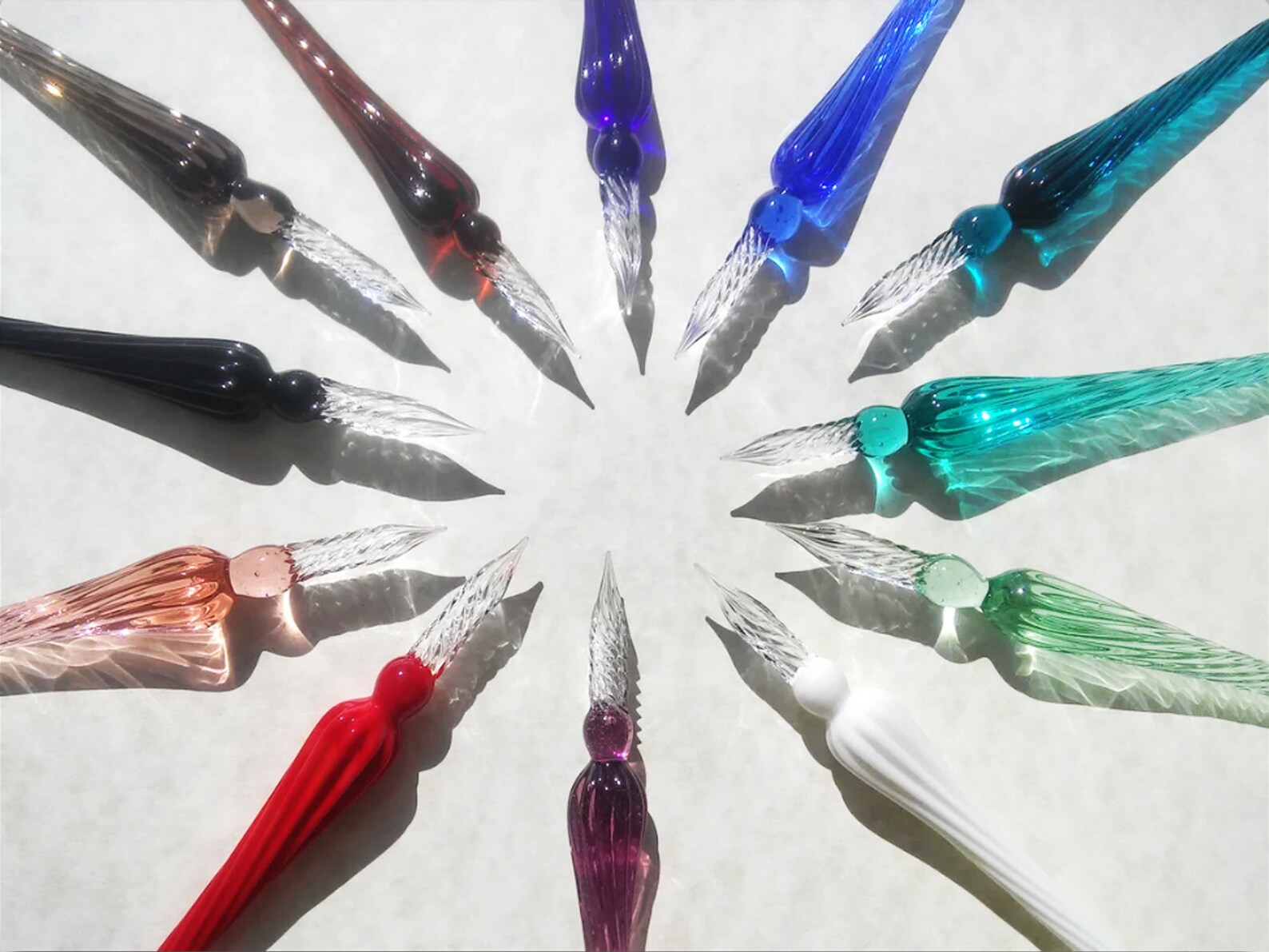Glass Dip Pen Calligraphy Pen Hand Blown Crystal Glass Etsy