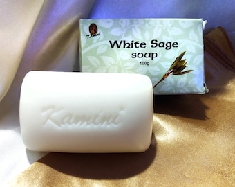 White Sage Soap Bar for Spiritual Cleansing – Ritual Bath or Bath Spell Soap for Energy Work, Protection & Sacred Space, #20326