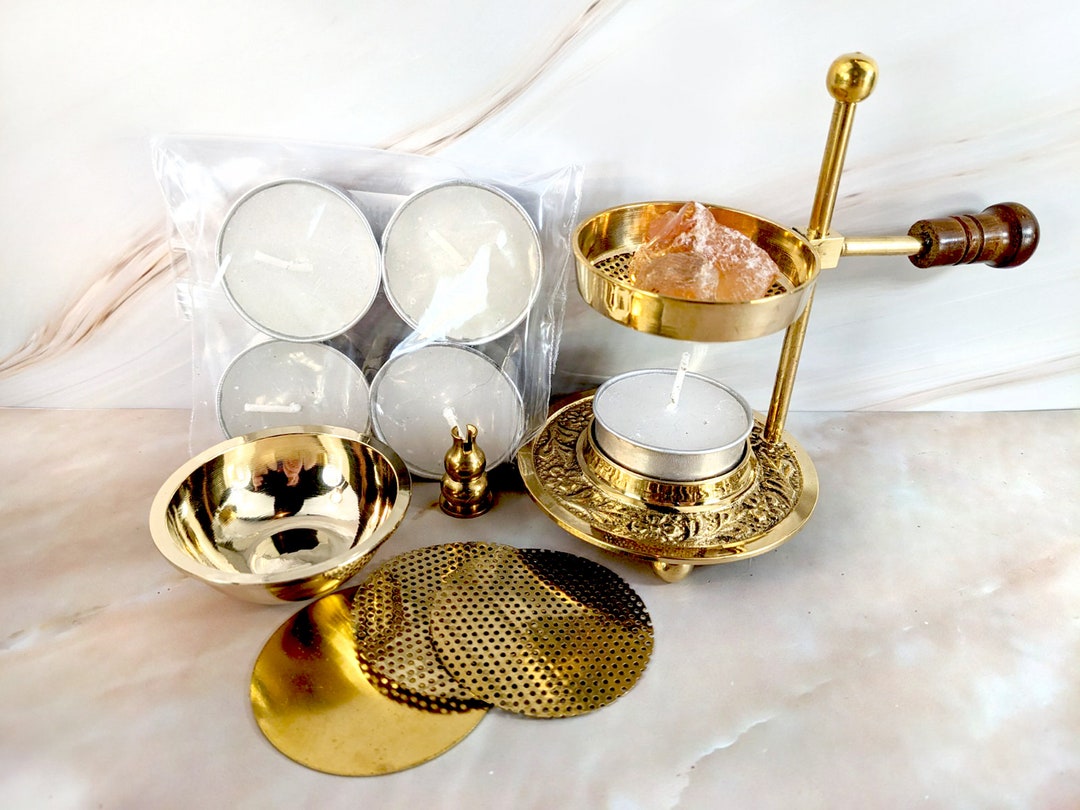 Tea Light Incense Burner Resin and Loose Incense Burner Oil Etsy
