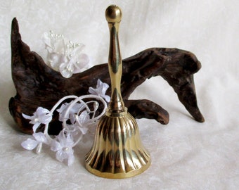 Altar bell, scalloped brass, 4" tall, #11280