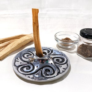 Palo santo holder, stick incense burner for up to 5 sticks or cones, approx. 4&quot; diameter, #20581