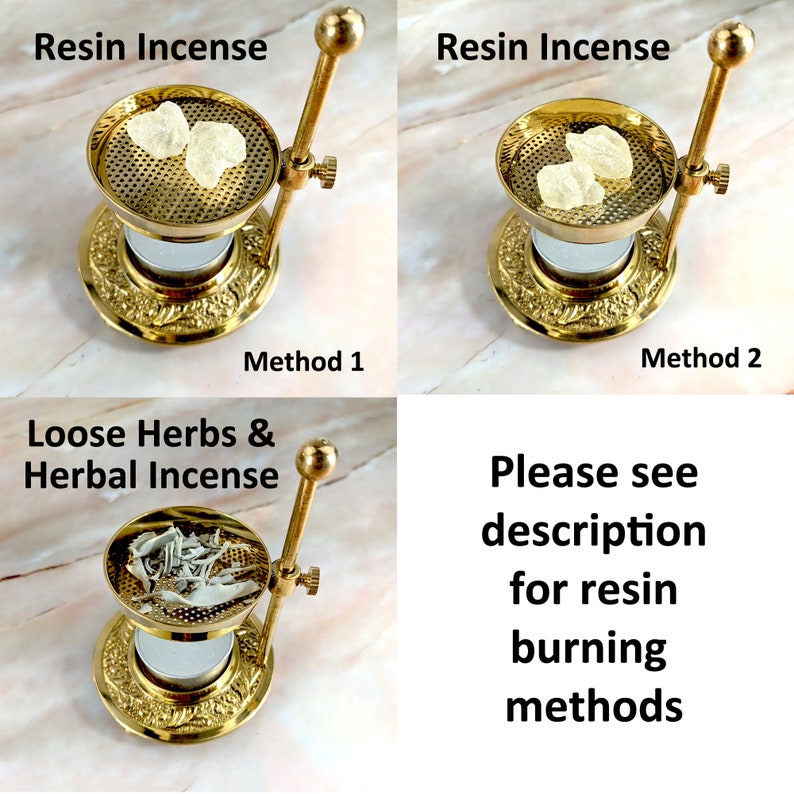 Tea light incense burner, resin and loose incense burner, oil warmer and wax melt, or resin and loose herb kits image 6