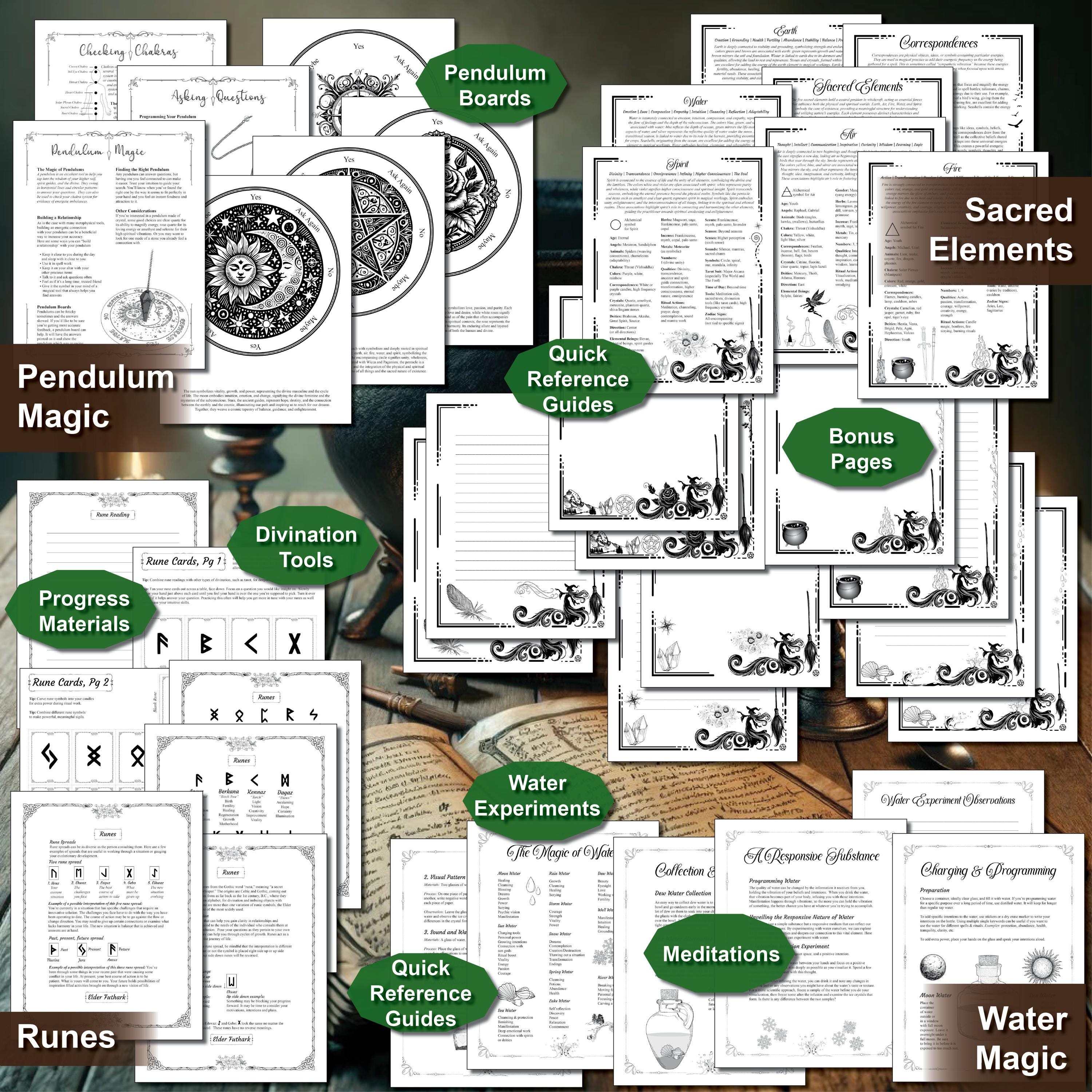 Printable Complete Book of Shadows Bundled Set for Baby Witches and ...