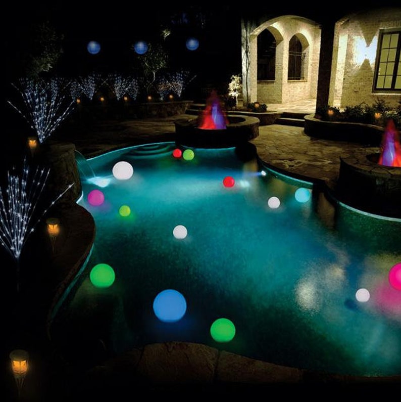 Loftek LED Ball Globe Orbs Waterproof Pool Floating Etsy