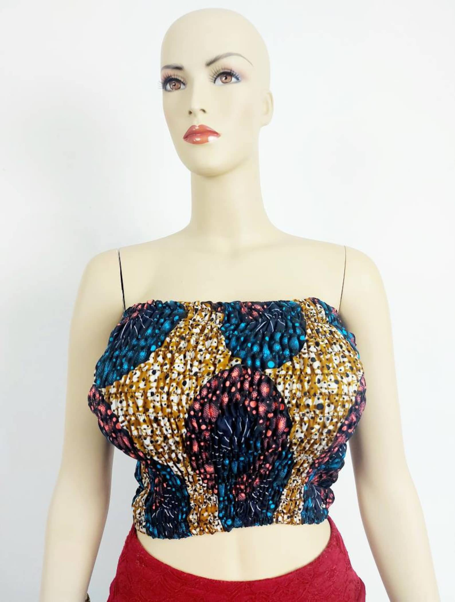 Ankara Crop Top Ankara Tube Top Women's Clothing Etsy