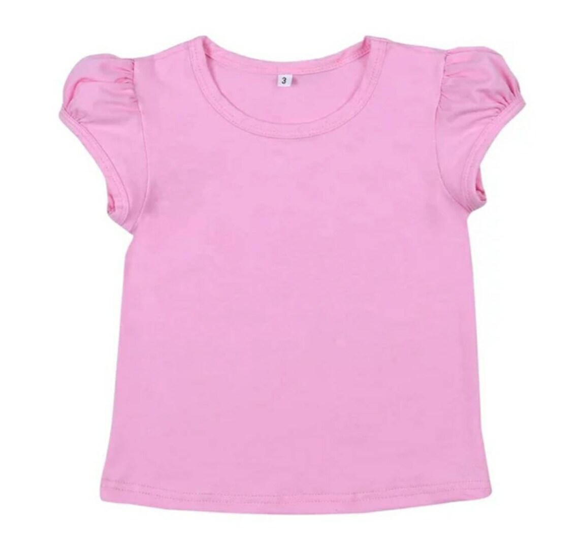 White Puff Sleeve Shirt for Girls Etsy