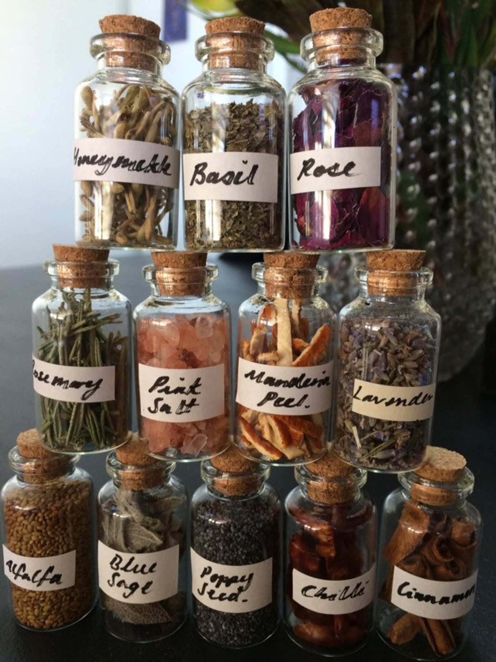 Spell kit 12 herb bottles. Set of herbs mini bottles of Etsy