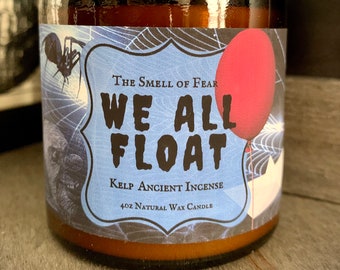 We All Float Candle * Kelp/Ancient Incense Scent * Stephen King’s Inspired // Natural/Soy/Coconut Wax Blend Candle