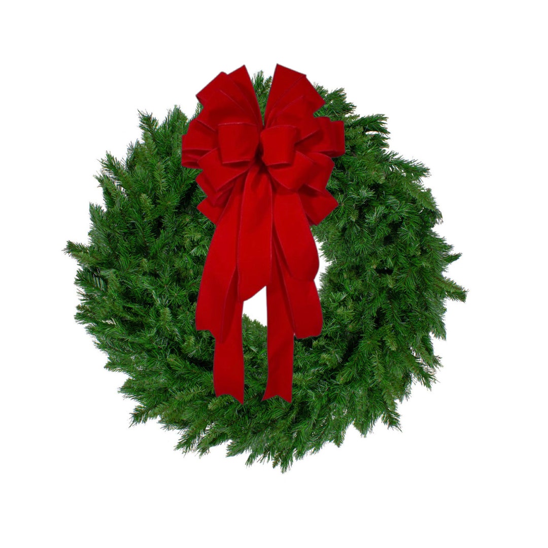 Red Christmas Bow Red Velvet Bow for Christmas Christmas Etsy