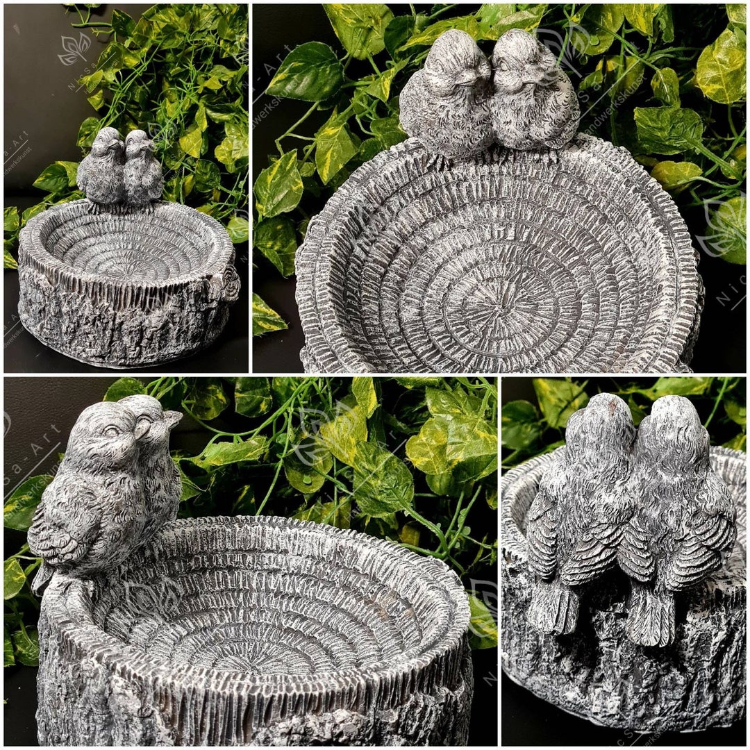NL001311 Latex Mold Bird Bath Tree Trunk Casting Mold Etsy
