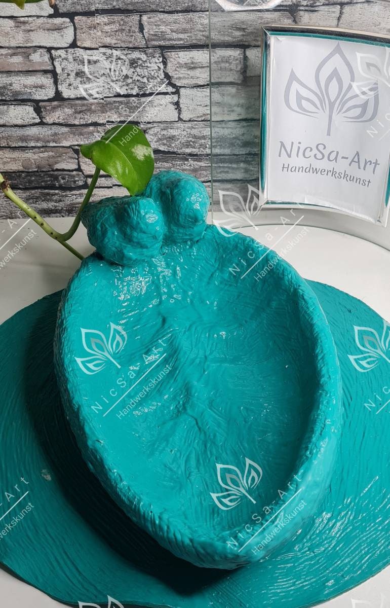 NL001028 Latex Mold Bird Bath Leaf With Birds Mold Mold Etsy