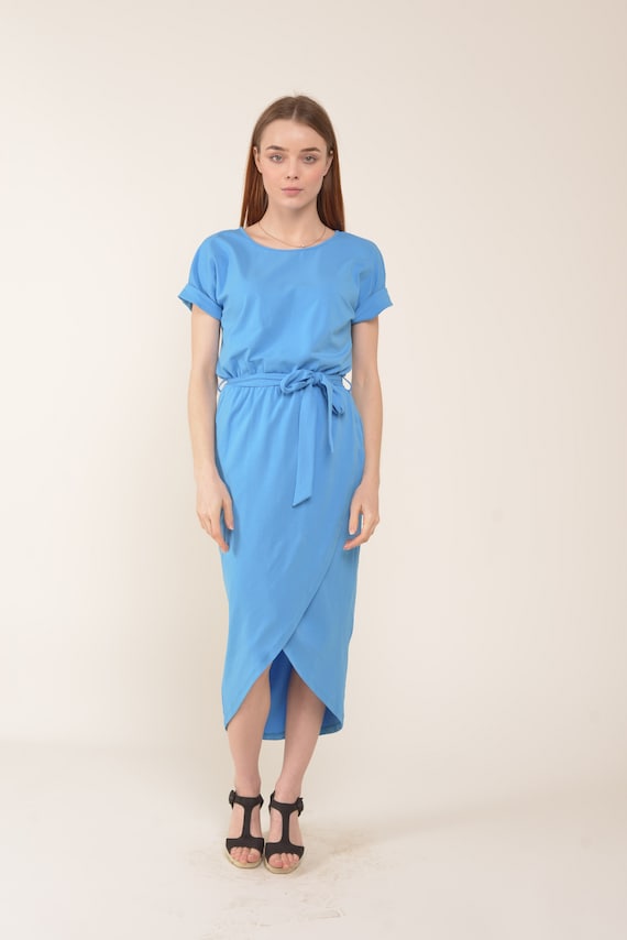 Blue cotton dress Clearance