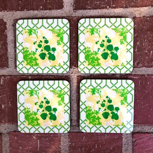 Floral Trellis Coaster Set