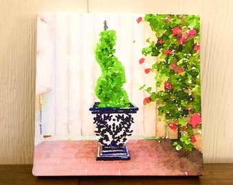 Topiary Print on Canvas