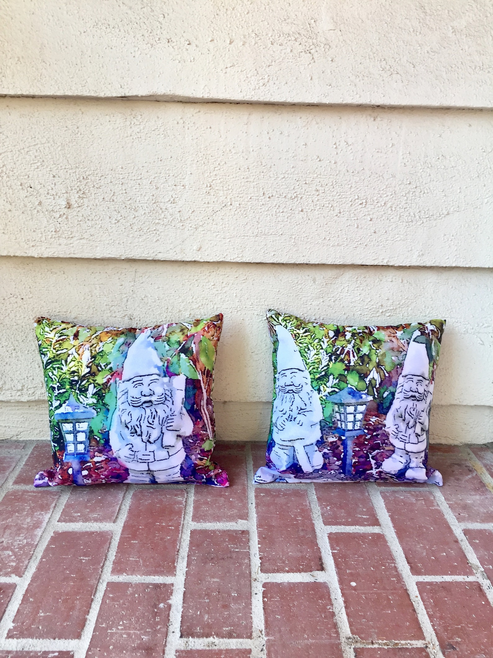 Garden Gnome Pillow Etsy
