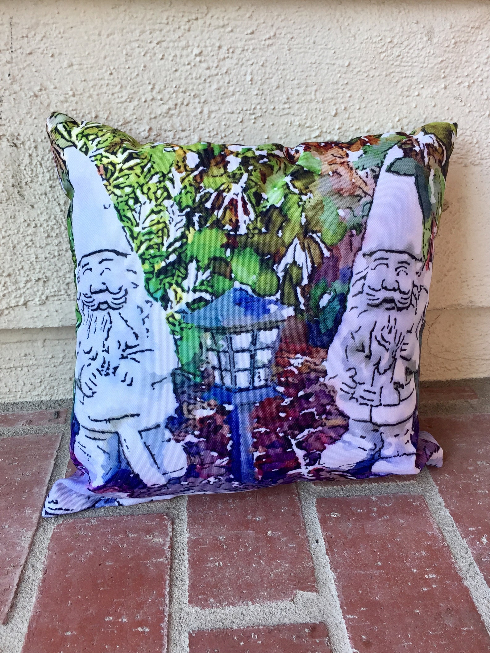 Garden Gnome Pillow Etsy