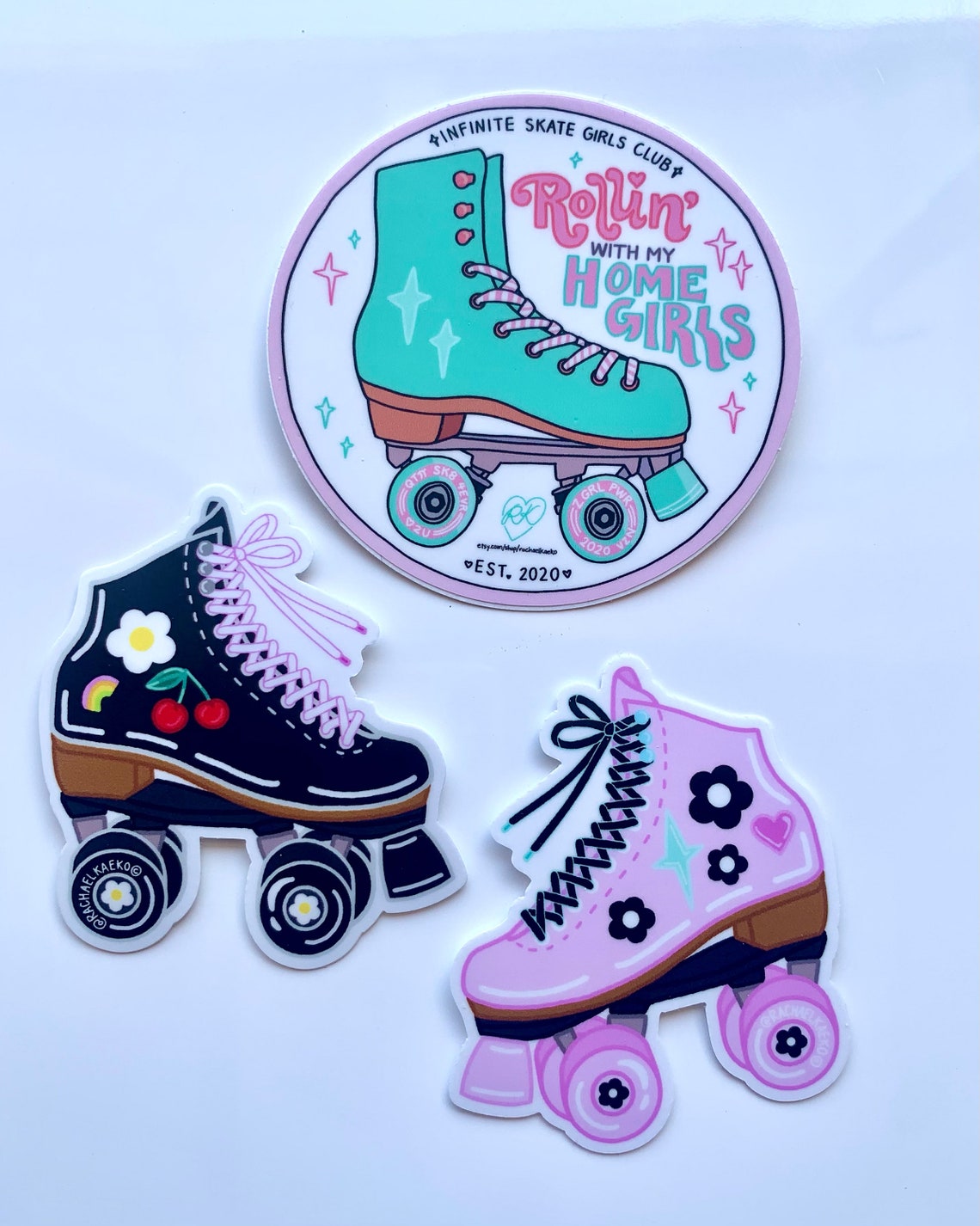 Roller Skate Sticker Pack Skater Girl Accessories Etsy