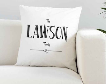 Family name pillow | Etsy Custom Personalized Pillow Family Name