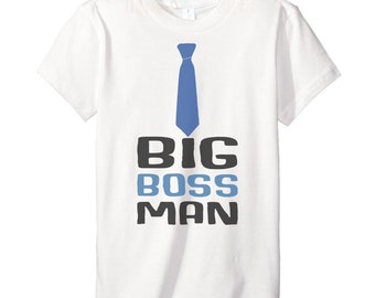 Big Boss Man Kid's T-Shirt, Funny Children's T-Shirt Top, Kid's Clothing, Cute Kid's Top