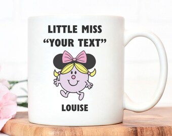 Mr Men Little Miss Personalised Mug | Mr Men Inspired Mug | Little Miss Personalised Mug | Novelty Mugs