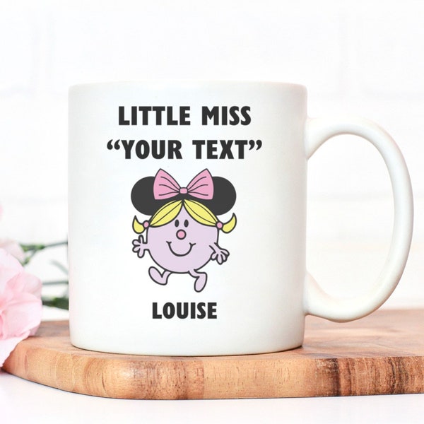 Taza inspirada en Mr Men Little Miss / Taza personalizada de Mr Men / Taza personalizada de Little Miss / Tazas de novedad