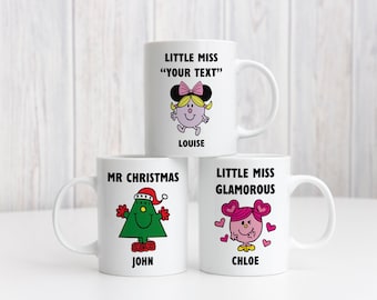 Mr Men Little Miss Personalised Mug | Mr Men Inspired Mug | Little Miss Personalised Mug | Novelty Mugs