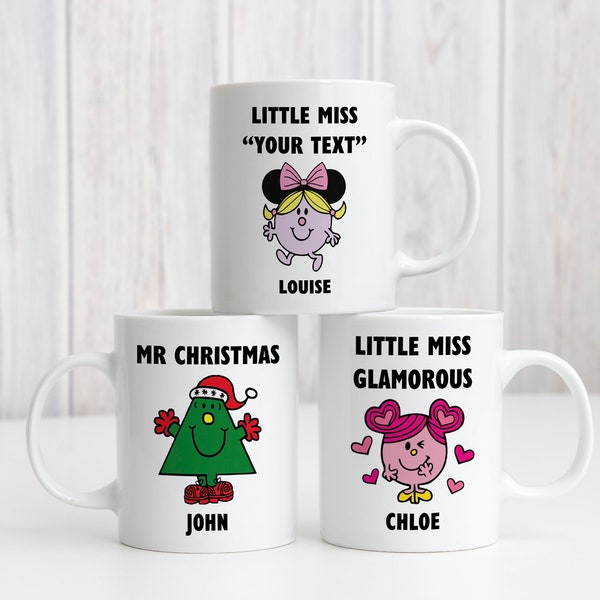 Mr Men Little Miss Personalised Mug | Mr Men Inspired Mug | Little Miss Personalised Mug | Novelty Mugs