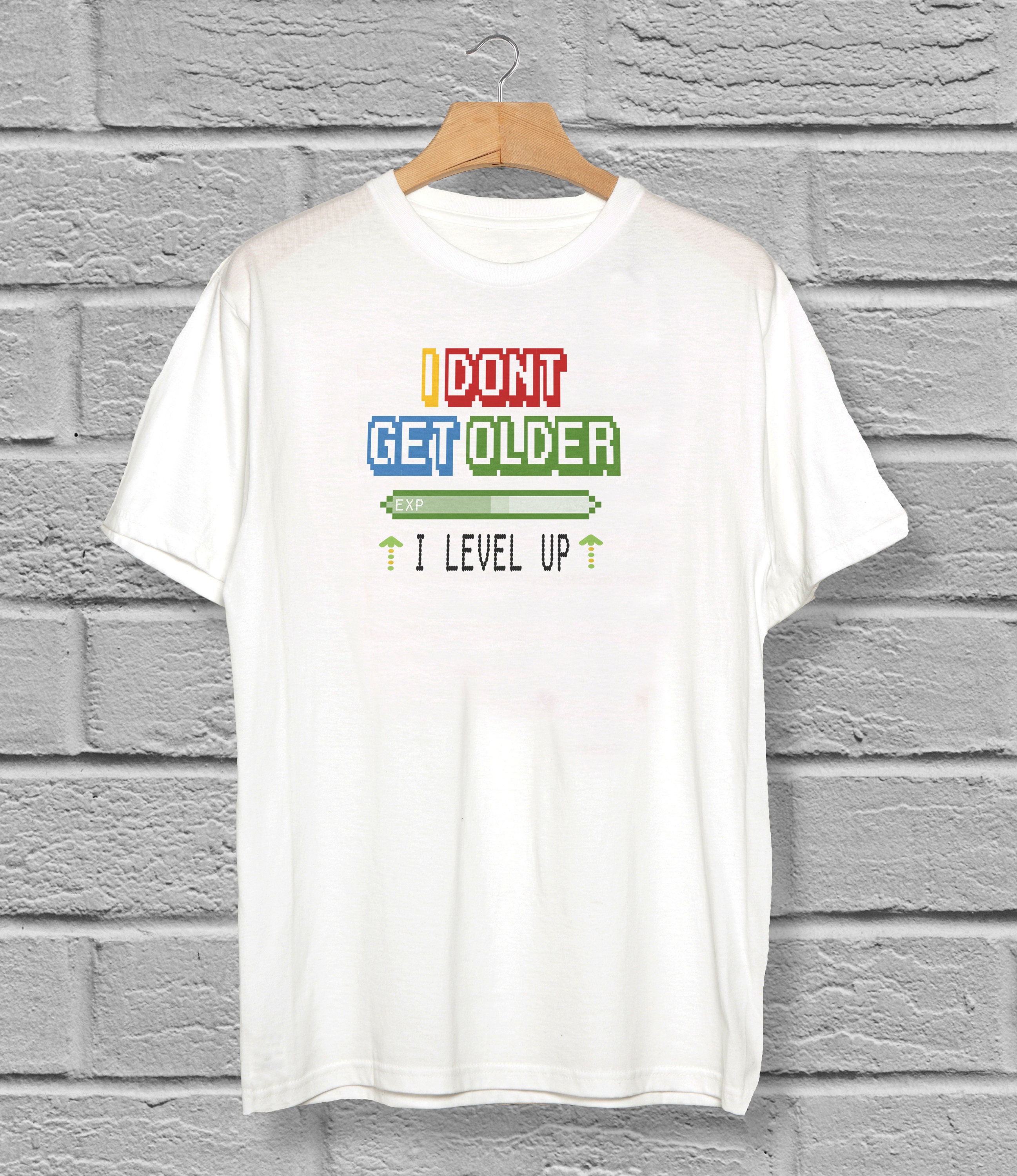 I Don't Age I Level Up Retro Video Gamer T-Shirt - Level Up - Pin