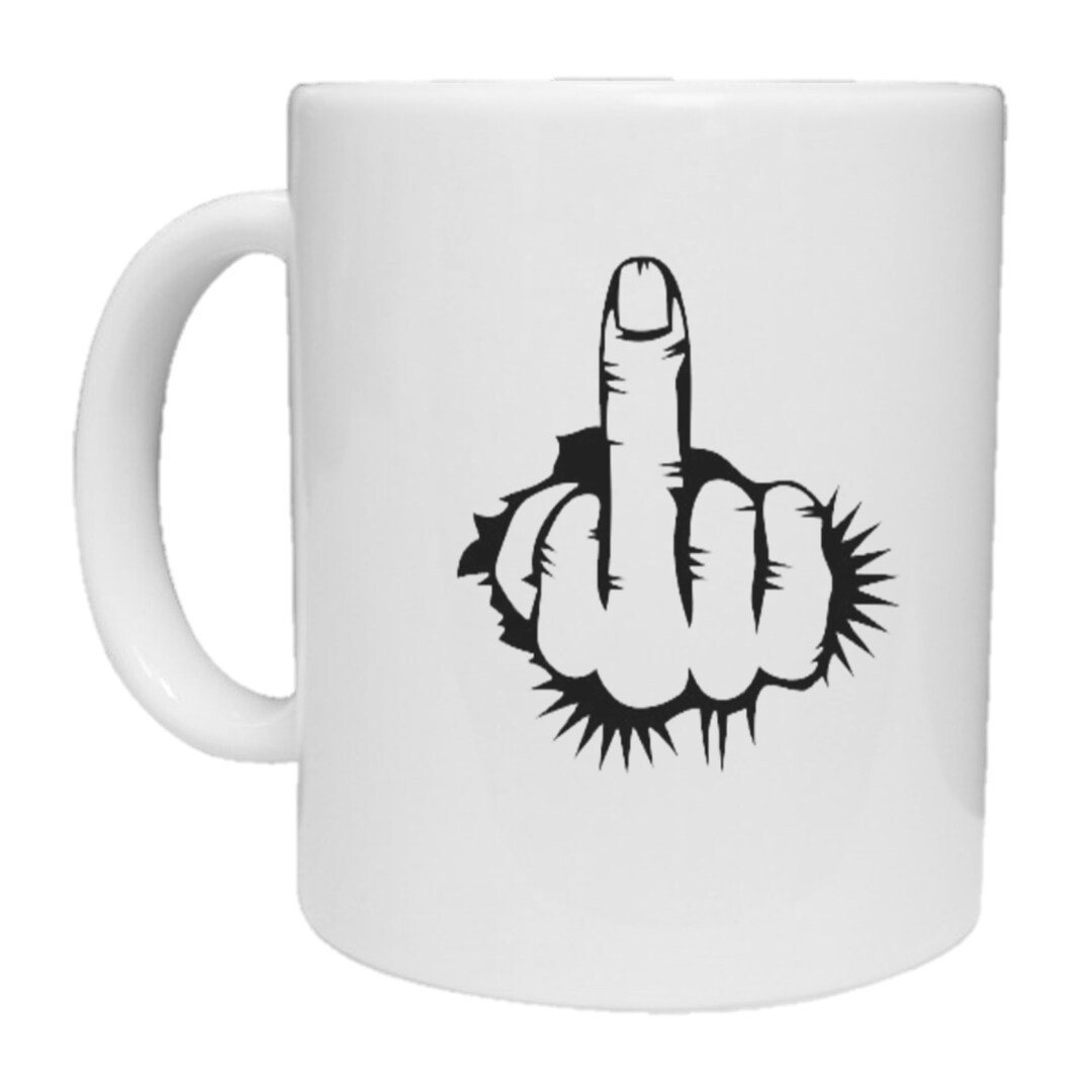 Middle Finger Mug Funny Mug Funny Christmas Gift Secret Etsy