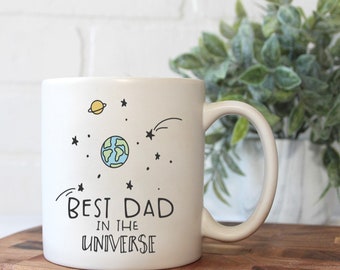 Mejor papá en el universo taza / regalo divertido del día del padre / regalo de papá / taza del día del padre / regalo de cumpleaños de papá