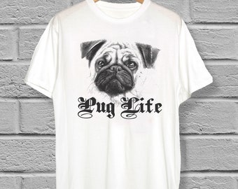 Pug Life T-Shirt | Funny T-Shirt | Dog T-Shirt | Thug Life T-Shirt | Unisex T-Shirt