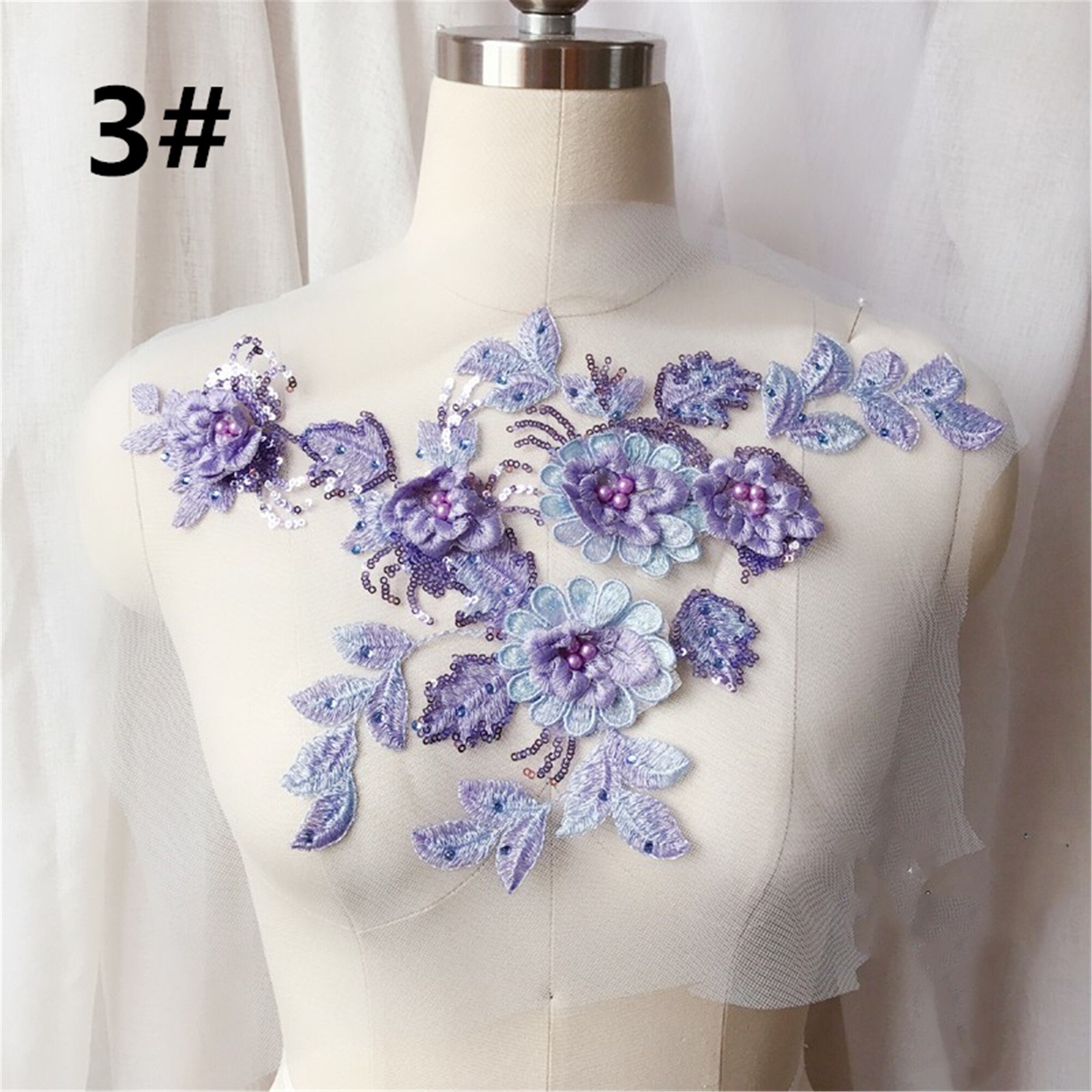 Beautiful 3D Floral Lace Applique DIY Prom Dress Lace Etsy
