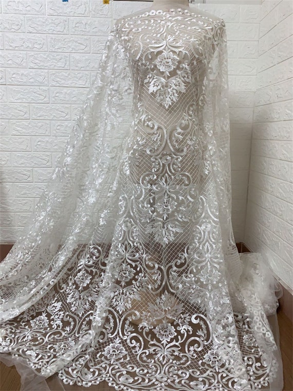 Bordado Tela Encaje Novia Yarda De Tela De Encaje De Mariposa