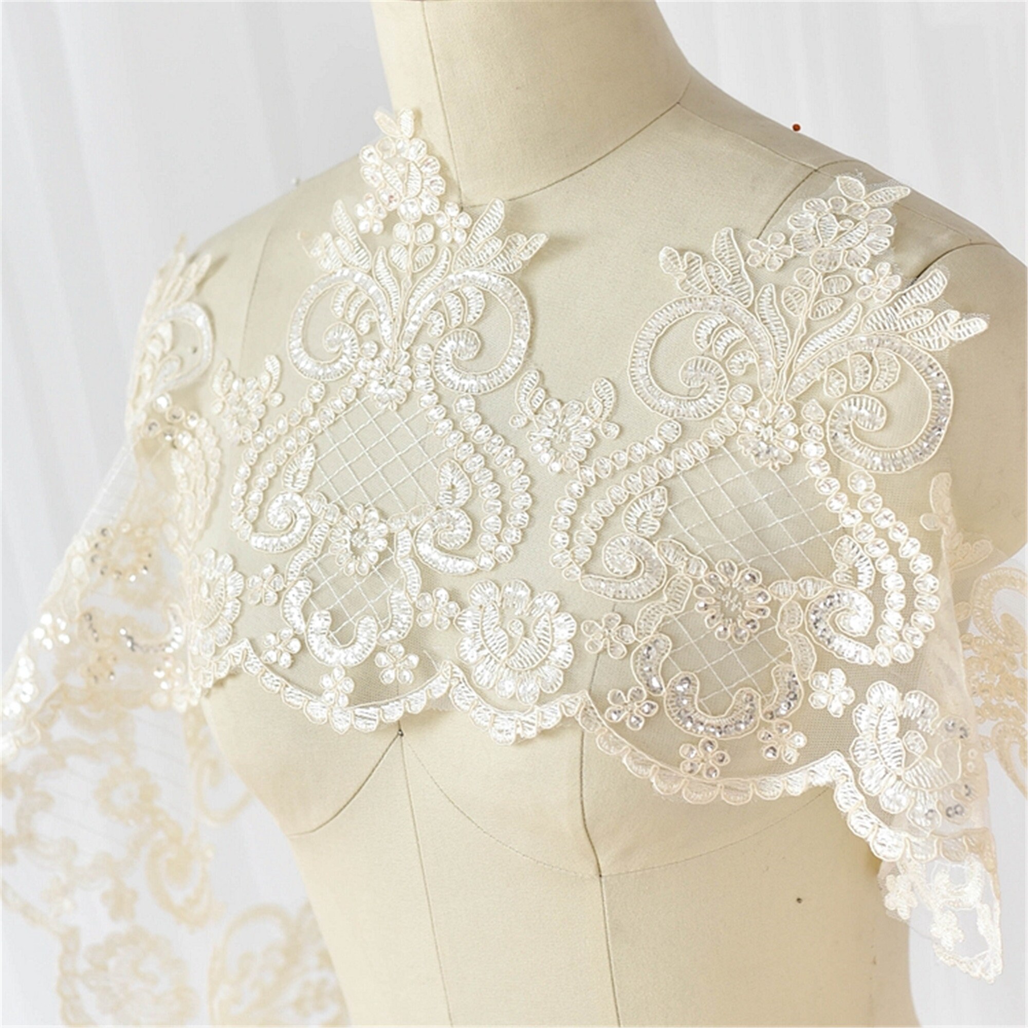 sequin lace trim