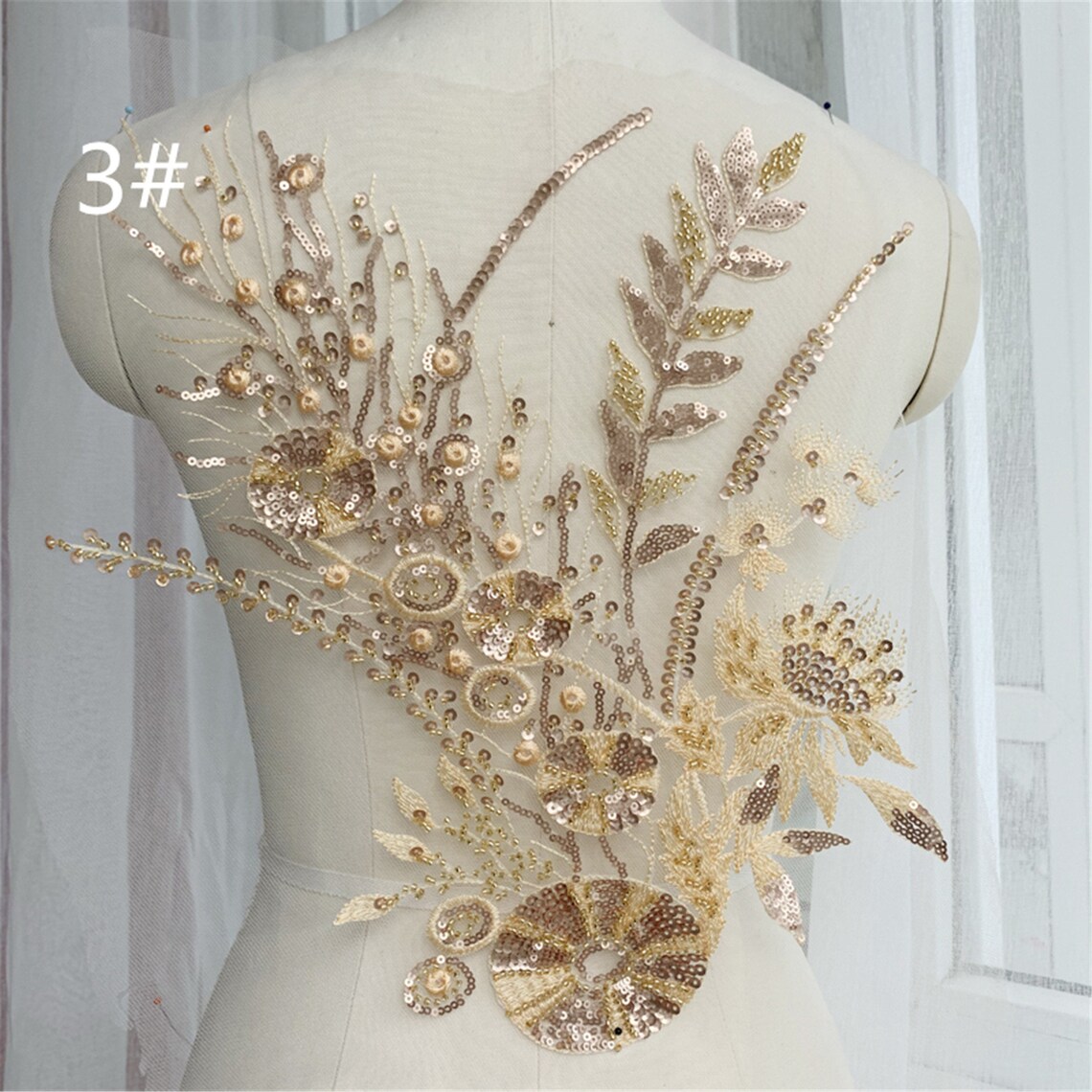 High Quality Sequin Lace Applique DIY Prom Dress Lace Etsy