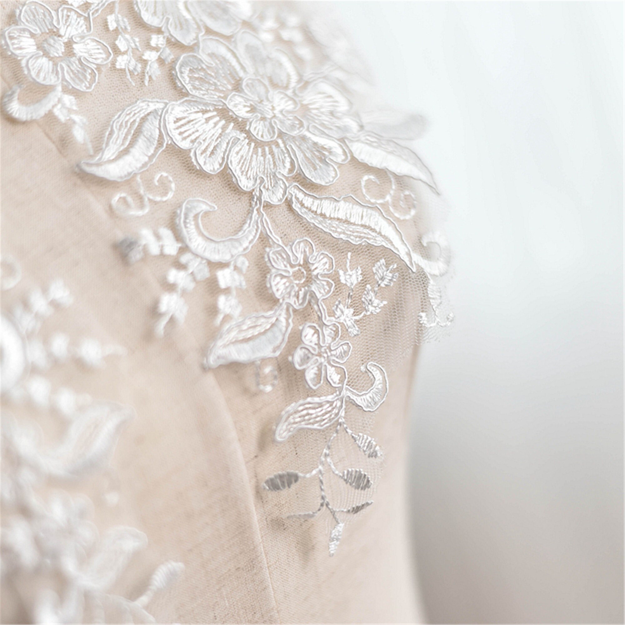 High Quality Corded Lace Applique Mirror Pair Tulle Etsy