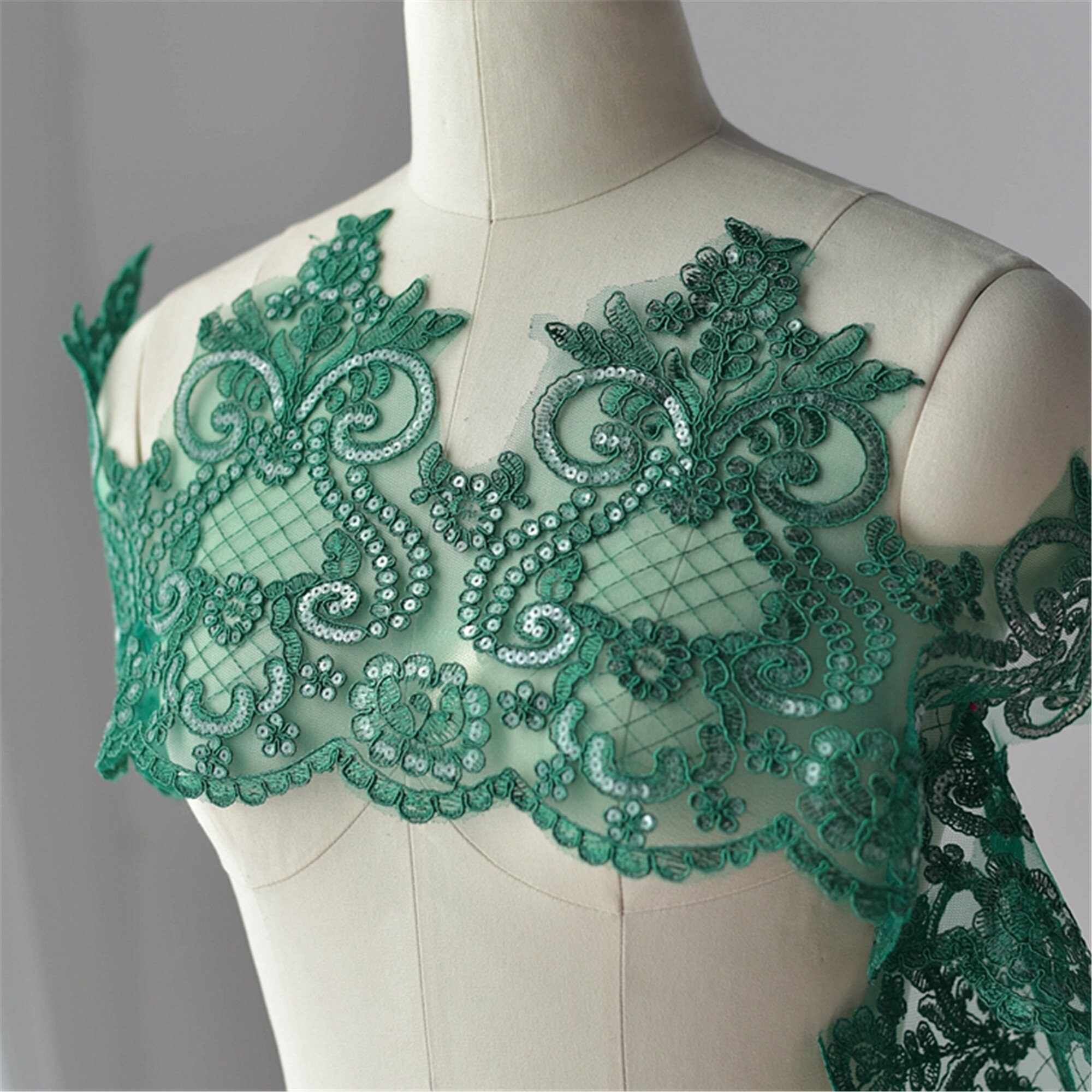 sequin lace trim