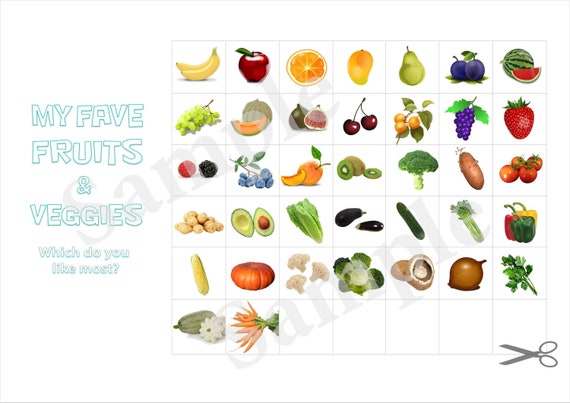 Fruit And Vegetable Health Chart