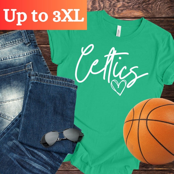 Celtics Love Tee, Boston Inspired Basketball Shirt, Women's T-Shirt, Sports Fan Gift