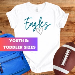 Kids Eagles Love Tee, Philadelphia Football Shirt, Toddler Game Day Apparel
